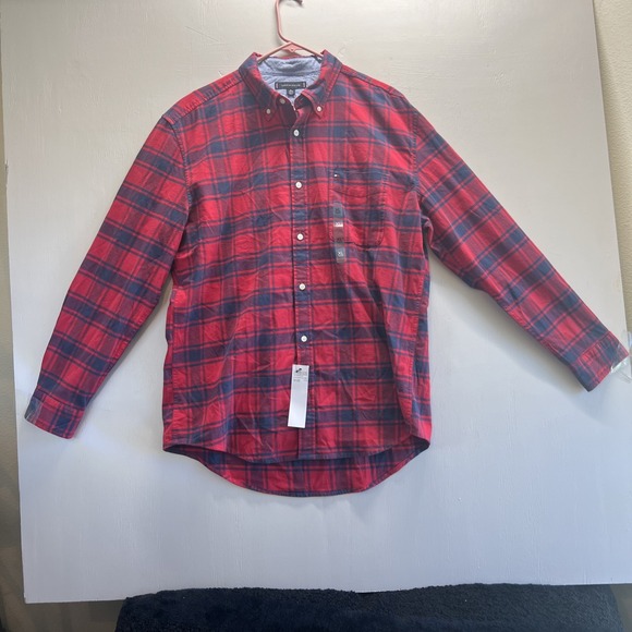 *NWT* TOMMY HILFIGER  Plaid long sleeve Men's‎ XL - Picture 1 of 10